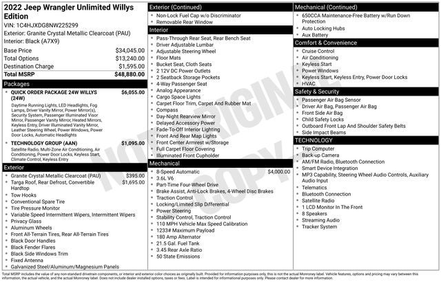 2022 Jeep Wrangler Unlimited Willys