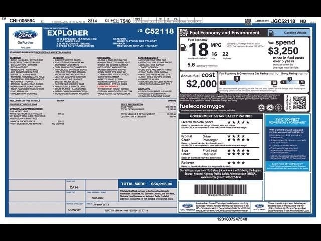 2018 Ford Explorer Platinum