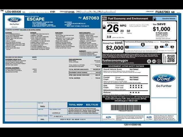 2015 Ford Escape Titanium