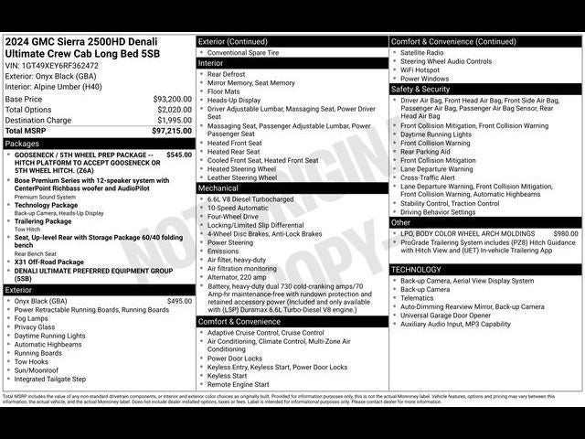 2024 GMC Sierra 2500HD Denali Ultimate