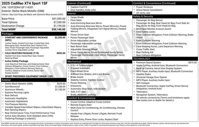 2025 Cadillac XT4 Sport
