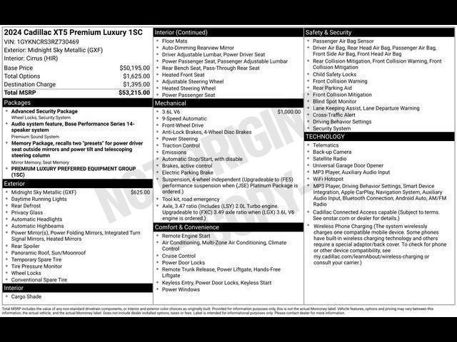2024 Cadillac XT5 Premium Luxury