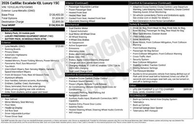 2026 Cadillac ESCALADE IQL Luxury
