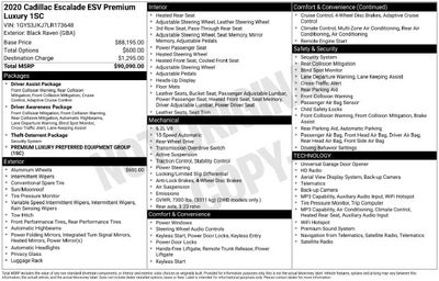 2020 Cadillac Escalade ESV Premium