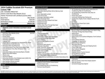 2024 Cadillac Escalade ESV Premium