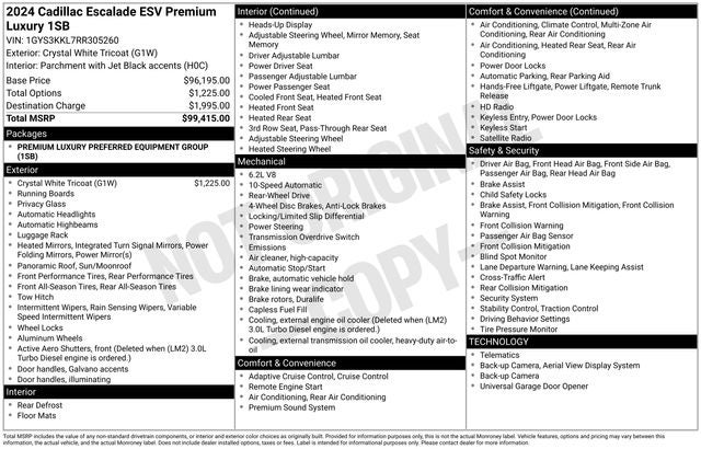 2024 Cadillac Escalade ESV Premium