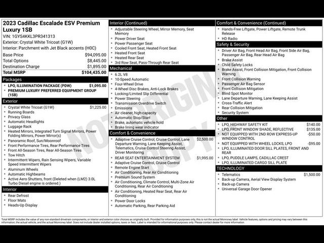 2023 Cadillac Escalade ESV Premium