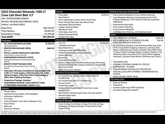2022 Chevrolet Silverado 1500 LT