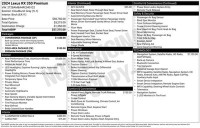2024 Lexus RX 350 Premium