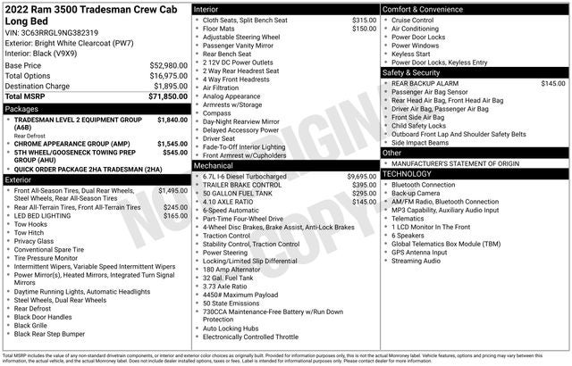 2022 RAM 3500 Tradesman