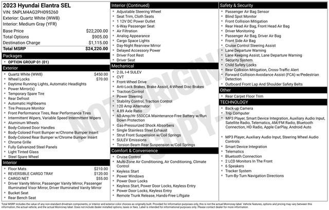 2023 Hyundai Elantra SEL