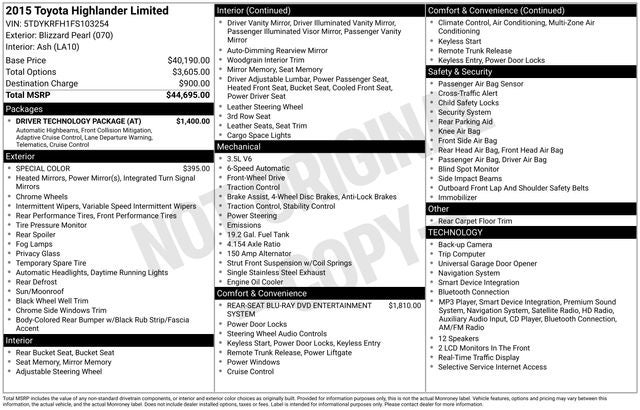 2015 Toyota Highlander Limited