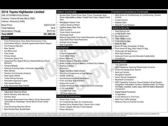 2016 Toyota Highlander Limited
