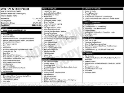 2018 FIAT 124 Spider Lusso