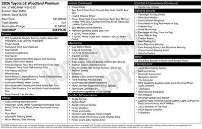 2026 Toyota bZ Woodland Premium