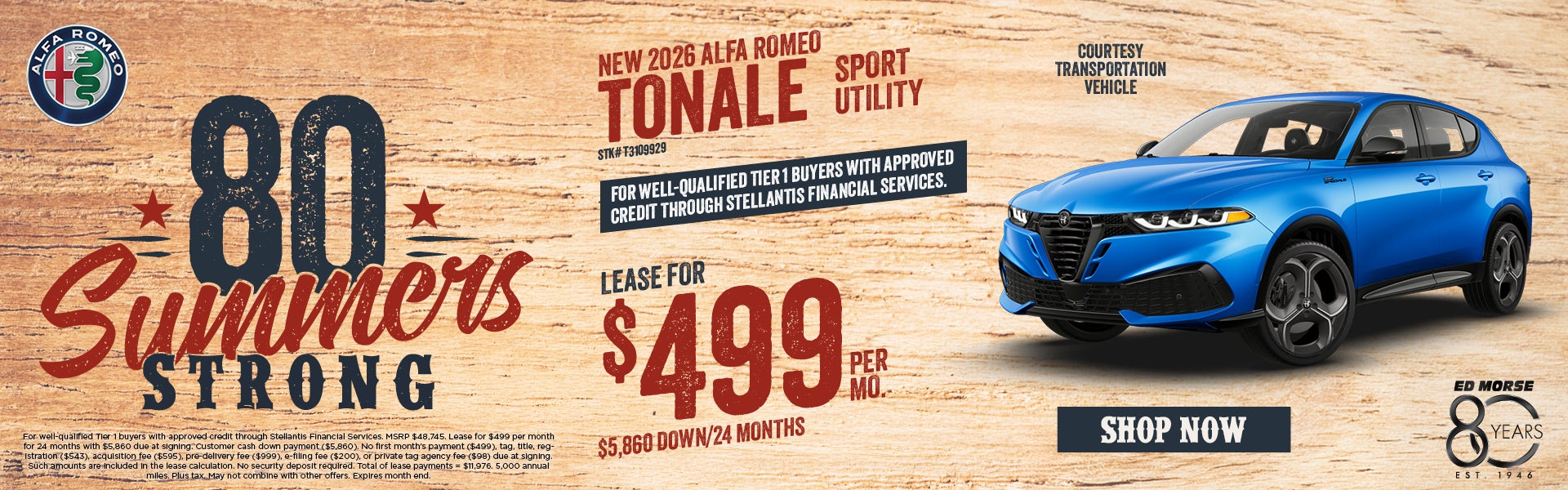 Courtesy New 2026 Alfa Romeo Tonale Sport Utility